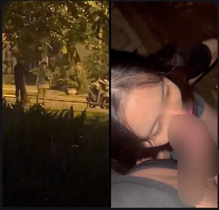 Phim  Sex Ân ái bí mật chịch nhau miệng ở công viên